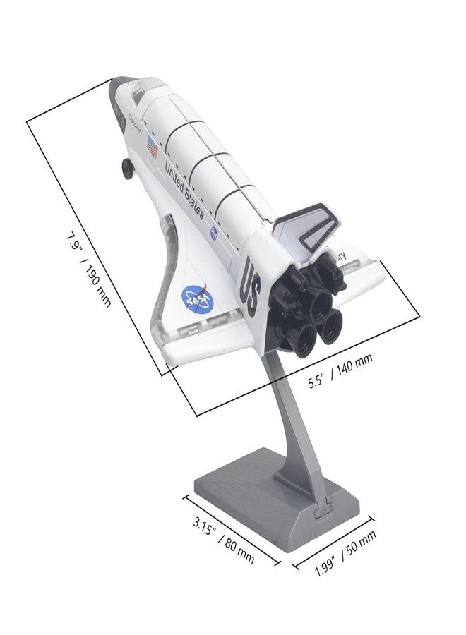 Ailejia Space Shuttle Scale Model Kit Airplane Orbiter Metal Model Plane Diecast Space Shuttle Aircraft Toy Collection Light 8" with Sound and Light for Kids Boy Girl Gift - Image 3